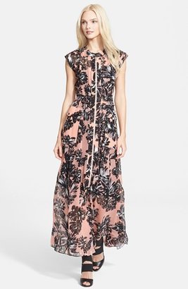 Rebecca Taylor Print Silk Maxi Dress