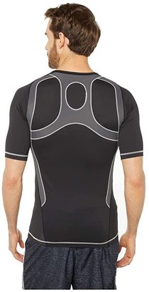 CW-X S/S Ventilator Web Top (Black/Charcoal/Silver Stitch) Men's Short Sleeve Pullover