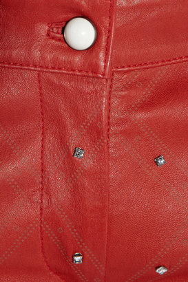 Isabel Marant Duncan cropped embellished stretch-leather skinny pants