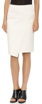 Tibi Asymmetrical Pinstripe Skirt