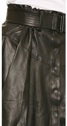 A.L.C. Jay Leather Skirt