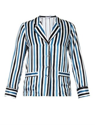 RAPHA?LLA RIBOUD Georges striped silk pyjama top