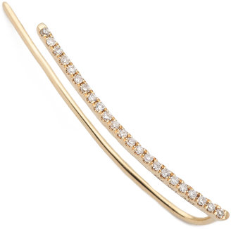 Ef Collection 14k Gold Floating Curved Bar Earring
