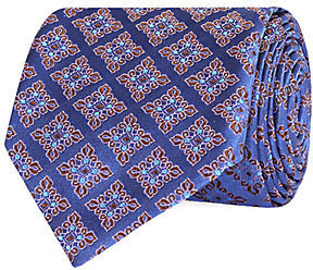 Canali Large Floral Silk Tie