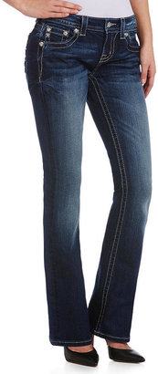 Miss Me Mid-Rise Cross-Pocket Bootcut Jeans