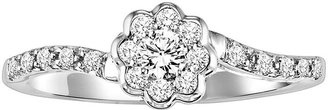 Simply Vera Vera Wang Diamond Flower Engagement Ring in 14k White Gold (1/4-ct. T.W.)