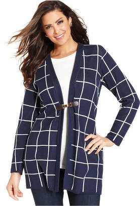 Charter Club Plus Size Printed Duster Cardigan