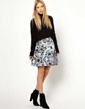 Louise Amstrup Skirt in Rock Printed Silk - Multi