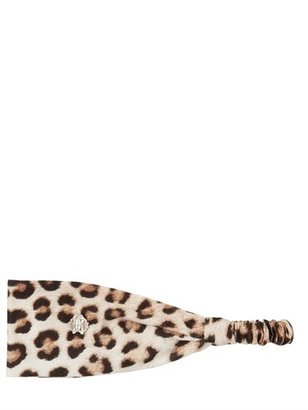 Roberto Cavalli Leopard Printed Viscose Jersey Headband
