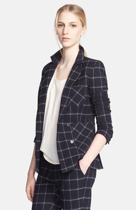 Band Of Outsiders Plaid Double-Breasted Blazer