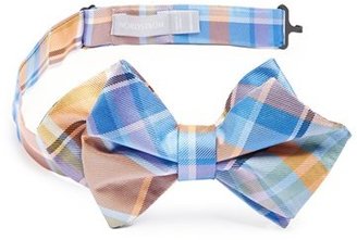 Nordstrom Plaid Silk Pointed Bow Tie (Big Boys)