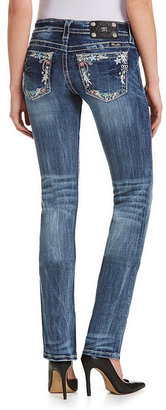 Miss Me Colorful-Pocket Straight-Leg Jeans