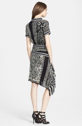 Jean Paul Gaultier 'Soleil' Print Asymmetrical Fringe Dress
