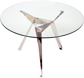 Innermost Origami Stainless Steel Round Dining Table - Silver Pads