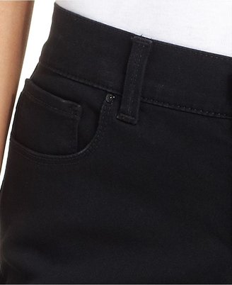 Style&Co. Petite Tummy-Control Modern Bootcut Jeans, Noir Wash