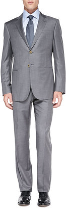 Giorgio Armani Wall St. Wool/Cashmere Suit, Light Gray