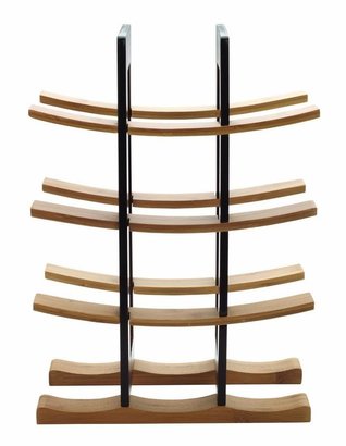 Anchor Hocking Bamboo Wine Rack with Espresso Accents