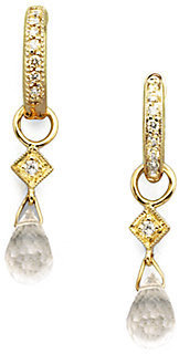 Jude Frances White Topaz, Diamond & 18K Yellow Gold Earring Charms