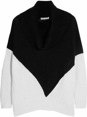 Autumn Cashmere Two-tone chunky-knit sweater