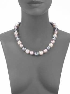 Majorica 14MM Multicolor Baroque Pearl & Sterling Silver Strand Necklace/20"