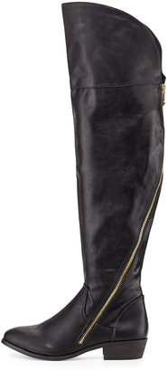Report Signature Gwyn Over-the-Knee Leather Boot, Black