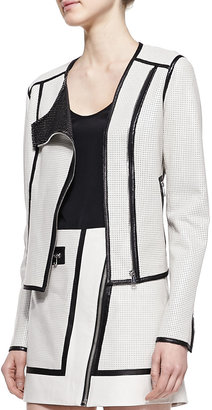 Andrew Marc New York 713 Andrew Marc Perforated Leather Jacket