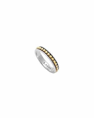 Lagos 3mm Stackable Silver & 18k Enso Ring
