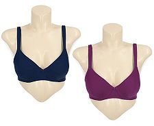 Barely Breezies Set of 2 Molded Seamless Bras with UltimAir Lining