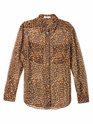 Equipment Leopard signature silk shirt