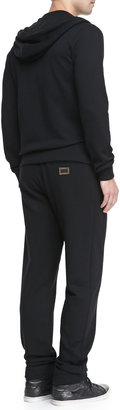 Dolce & Gabbana Sweatpants with Logo Plaque, Black
