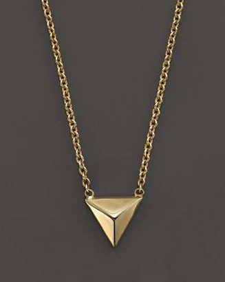 Chicco Zoë 14K Yellow Gold Triangle Pyramid Necklace, 16"