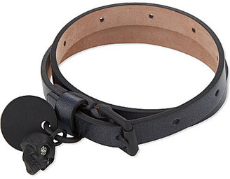 Alexander McQueen Skull leather wrap bracelet