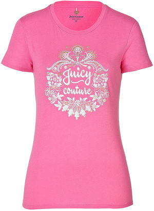 Juicy Couture Cotton Embroidered Boho T-Shirt
