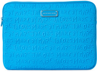 Marc by Marc Jacobs Adults Suck Debossed Logo Neoprene Tech 13" Laptop Case