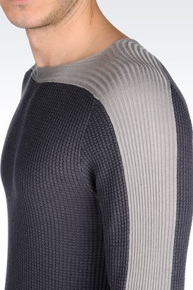 Giorgio Armani Two-Colour Sweater In Viscose And Silk