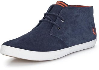 Fred Perry Byron Mid Suede Chukka Boots - Carbon Blue