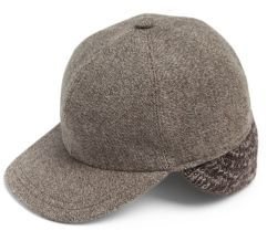 Saks Fifth Avenue Tweed Baseball Hat