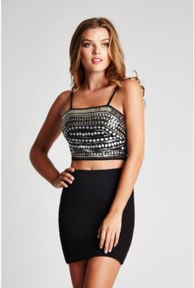 GUESS Embellished Crop Top