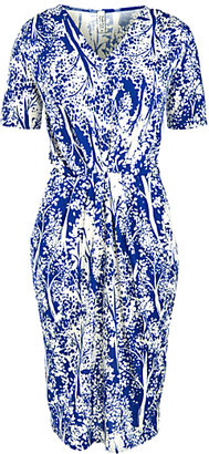 People Tree Agnes Tree Print Dress, Blue