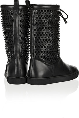 Christian Louboutin Surlapony Spikes shearling-lined leather boots