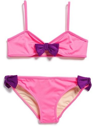 Milly Minis 'Mini Bow' Two-Piece Swimsuit (Little Girls)