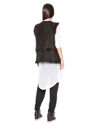 DKNY DKNYpure Reversible Shearling Vest