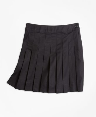 Brooks Brothers Girls Pleated Chino Skirt