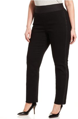 Style&Co. Plus Size Studded Pull-On Jeans