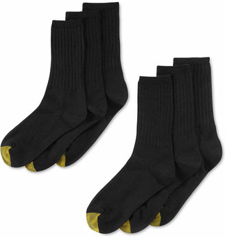 Gold Toe Women's Ribbed Crew 6 Pack Socks