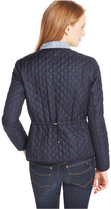 Tommy Hilfiger Quilted Collarless Barn Jacket