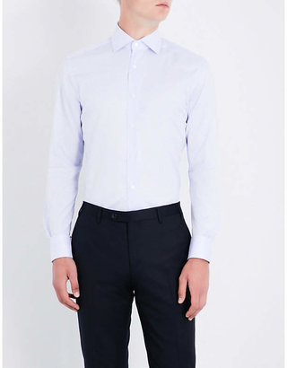 Corneliani Check-pattern slim-fit cotton shirt