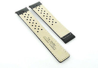 Tag Heuer Leather Watch Strap 22mm For Carrera Black Ws 4tc Perforated