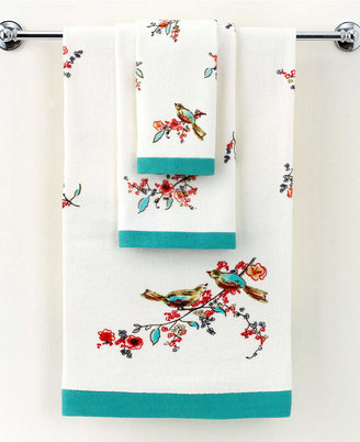 Lenox Simply Fine Bath Towels, Chirp Printed 16" x 28" Hand Towel