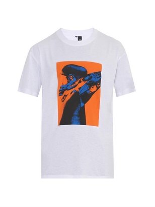 McQ Skinhead-print extra-long T-shirt